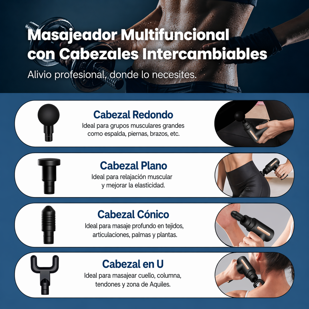 🔥 Pistola Masajeadora Muscular de Alta Potencia 🔥